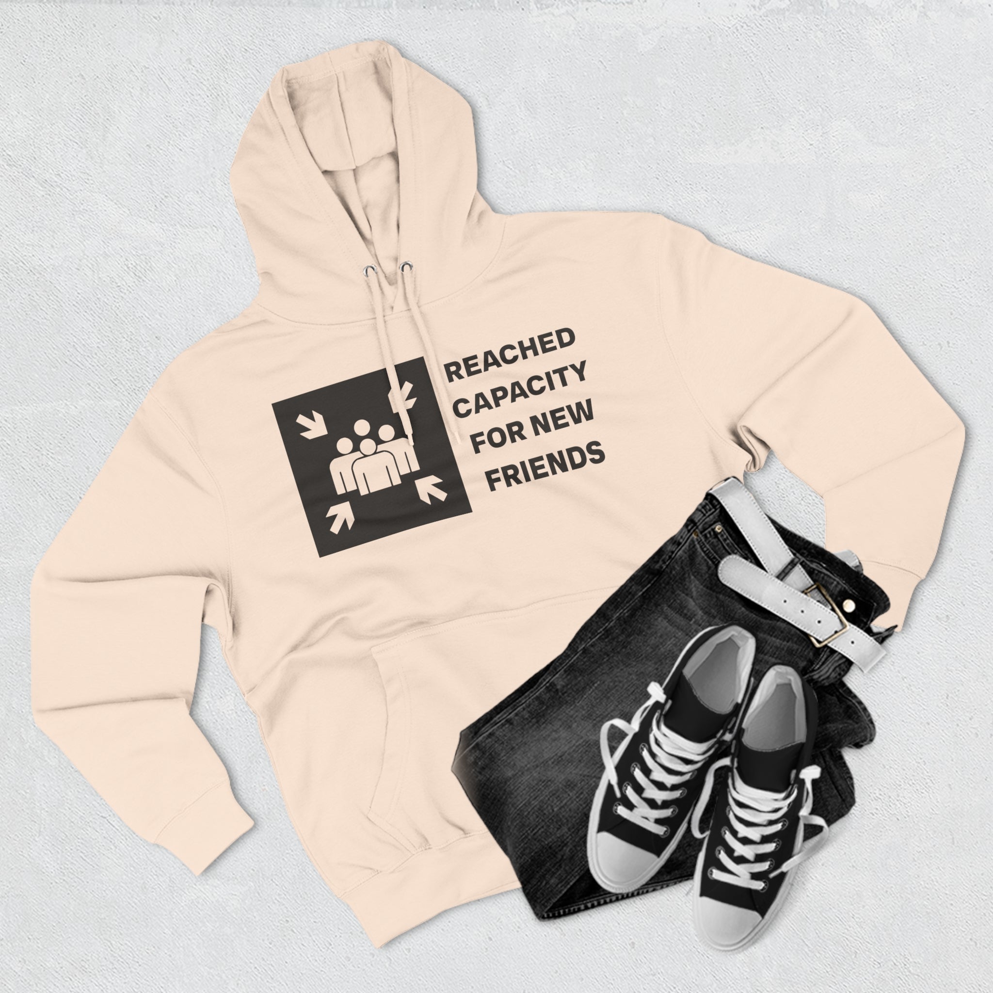 &quot;Friends List at Capacity&quot;  Fleece Hoodie