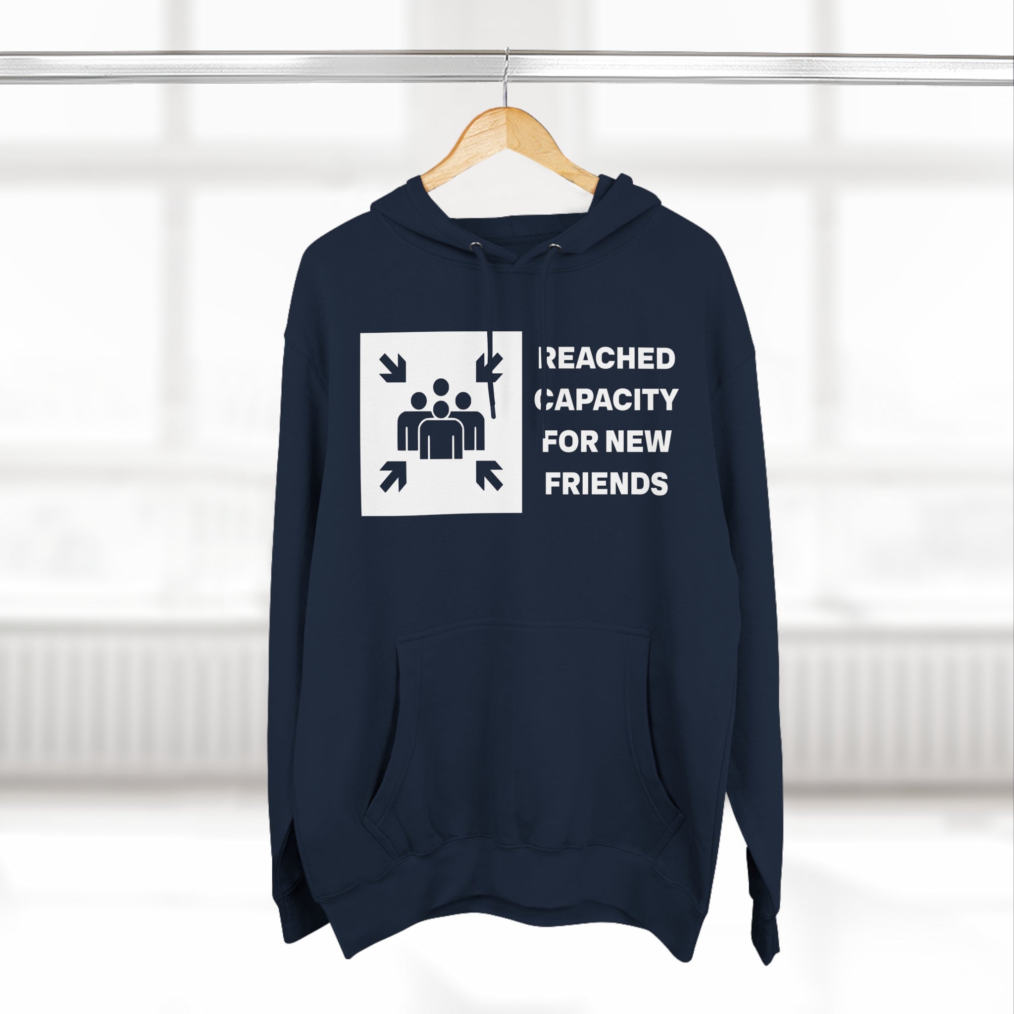 &quot;Friends List at Capacity&quot;  Fleece Hoodie