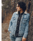 “Salutations” Denim Sherpa Jacket