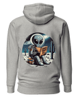 "Quirky 'Salutations Earthlings' Alien Hoodie - A Must-Have for Sci-Fi Humor Enthusiasts"